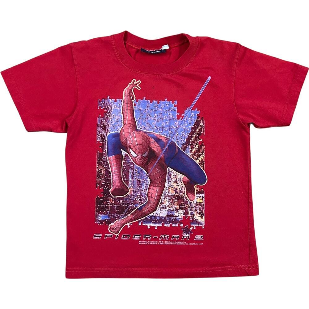 Spider-Man 2 Vintage Puzzle Pieces 2004 Movie Promo T-shirt